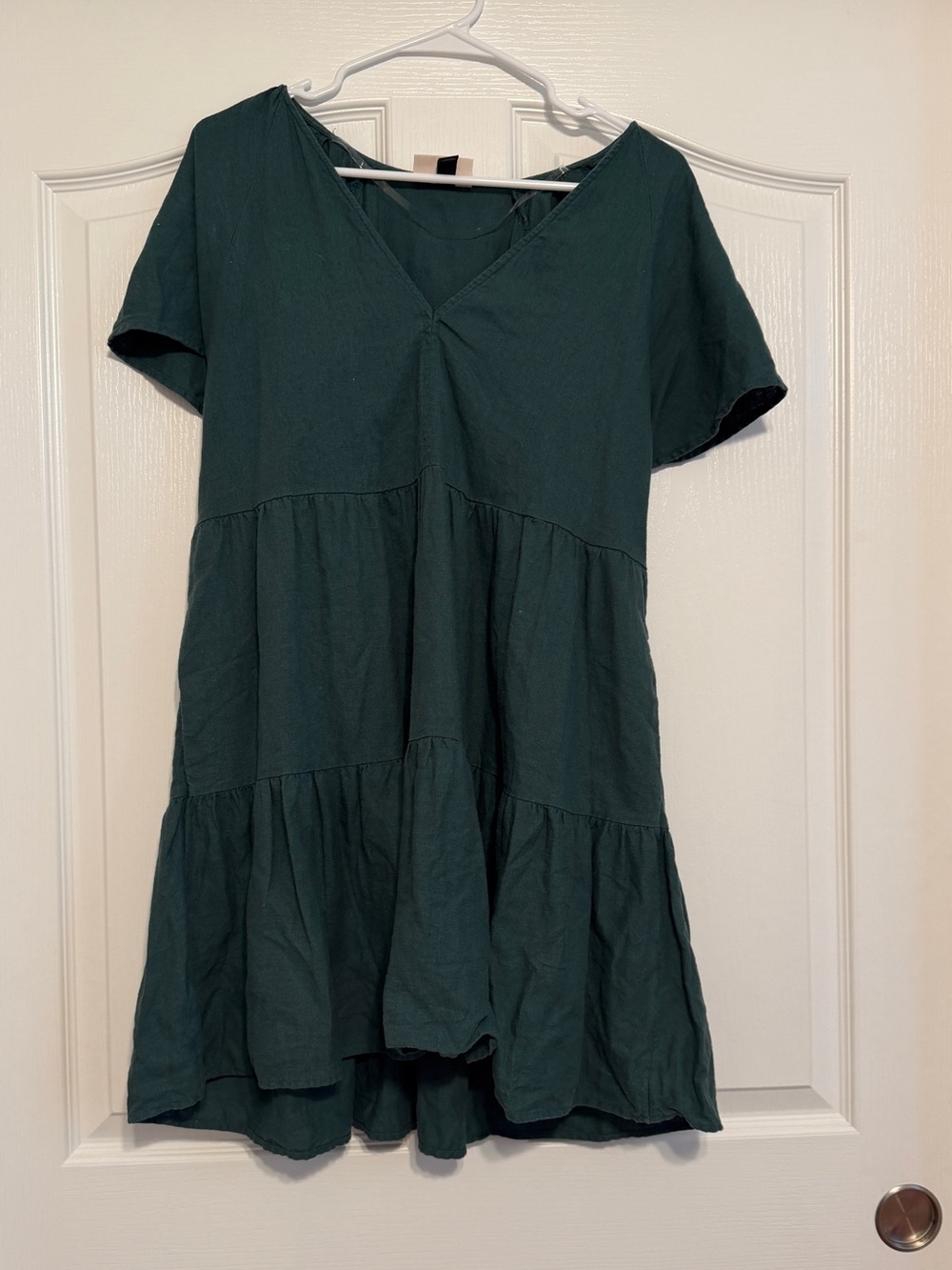 Universal Thread Green Tiered Linen Dress